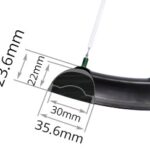 Sección transversal llanta ST XC30 con ancho interno 30mm y externo 35.6mm — ST Wheels